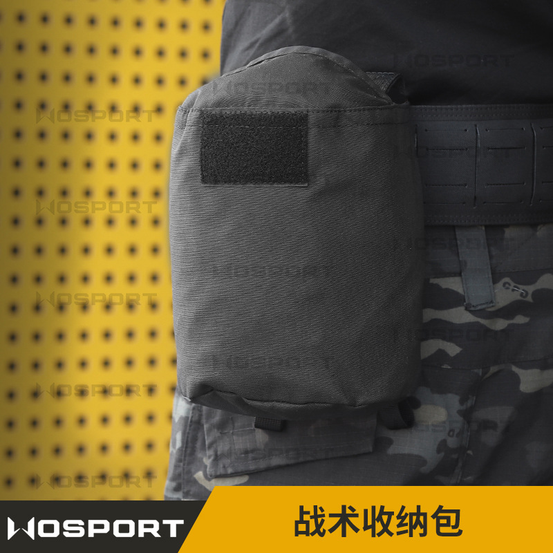 (2개) WOSPORT 전술 저장 가방 야외 대용량 접이식 보관 잡화 휴대용 내마모성 가정용 솔리드