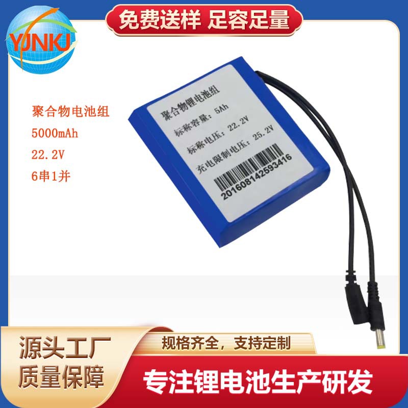 폴리머 리튬 배터리 22.2V 5000mAh 의료 탐지 장비 비상 백업 배터리