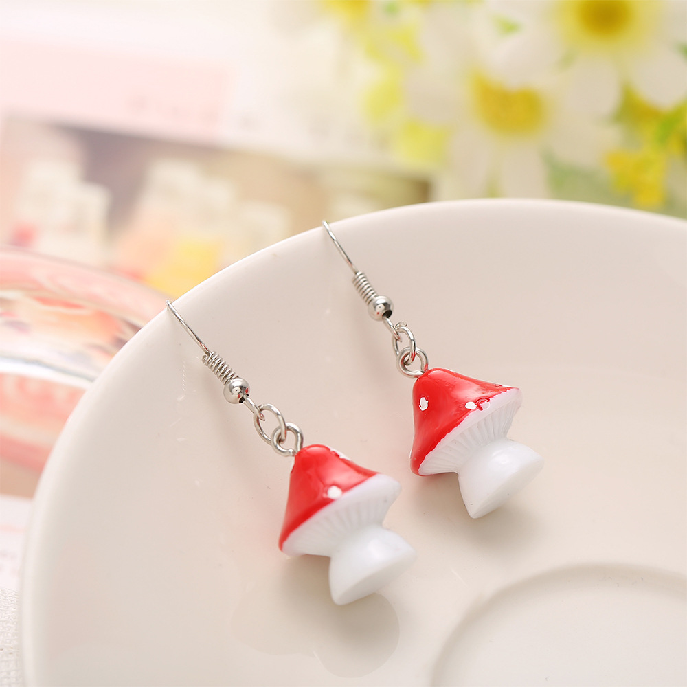 New Creative Simple Fashion Style  Pastoral Mushroom Earrings display picture 30