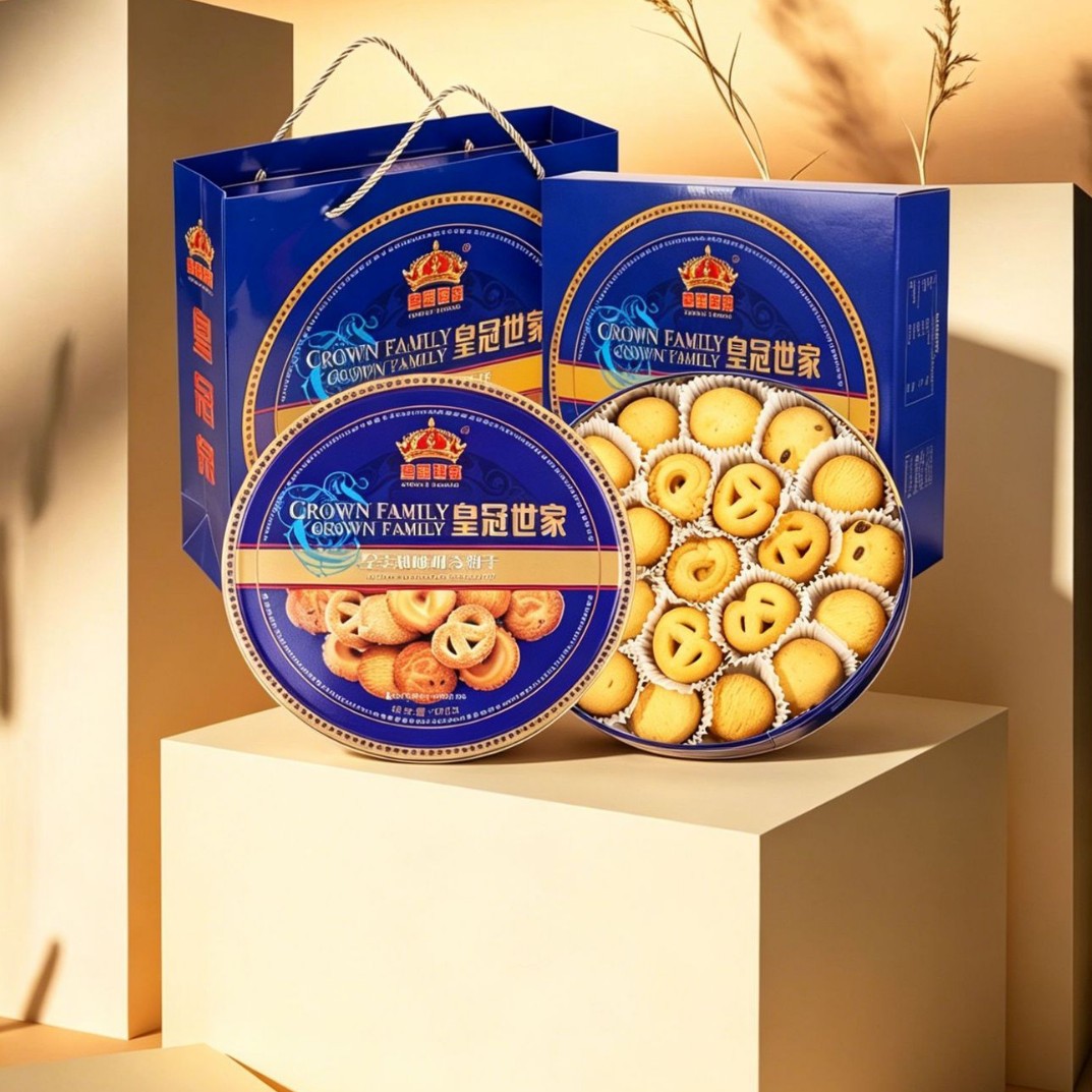 908g 皇冠黄油曲奇铁盒礼盒 丹麦风味进口原料 节日送礼网红零食