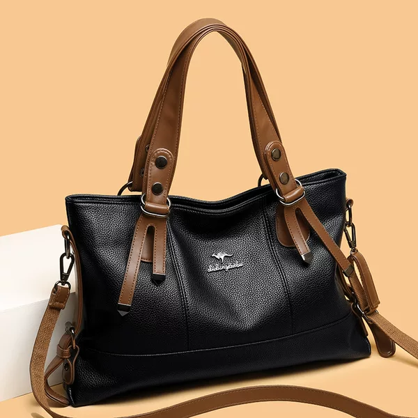2026 New European and American Retro Fashion Texture Practical Large Tote Casual Soft Leather Shoulder Crossbody Large Capacity Women's Bag