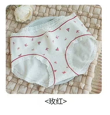 Pantalones interiores de encaje frescas y dulces, 10A de algodón antibacteriano, pantalones interiores de mujer, pantalones de mujer