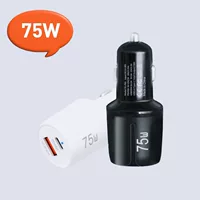 75 Вт Высокое качество USB PD Автомобильное зарядное устройство 2 порта 12-30 В Прикуриватель Автомобильное зарядное устройство Адаптер