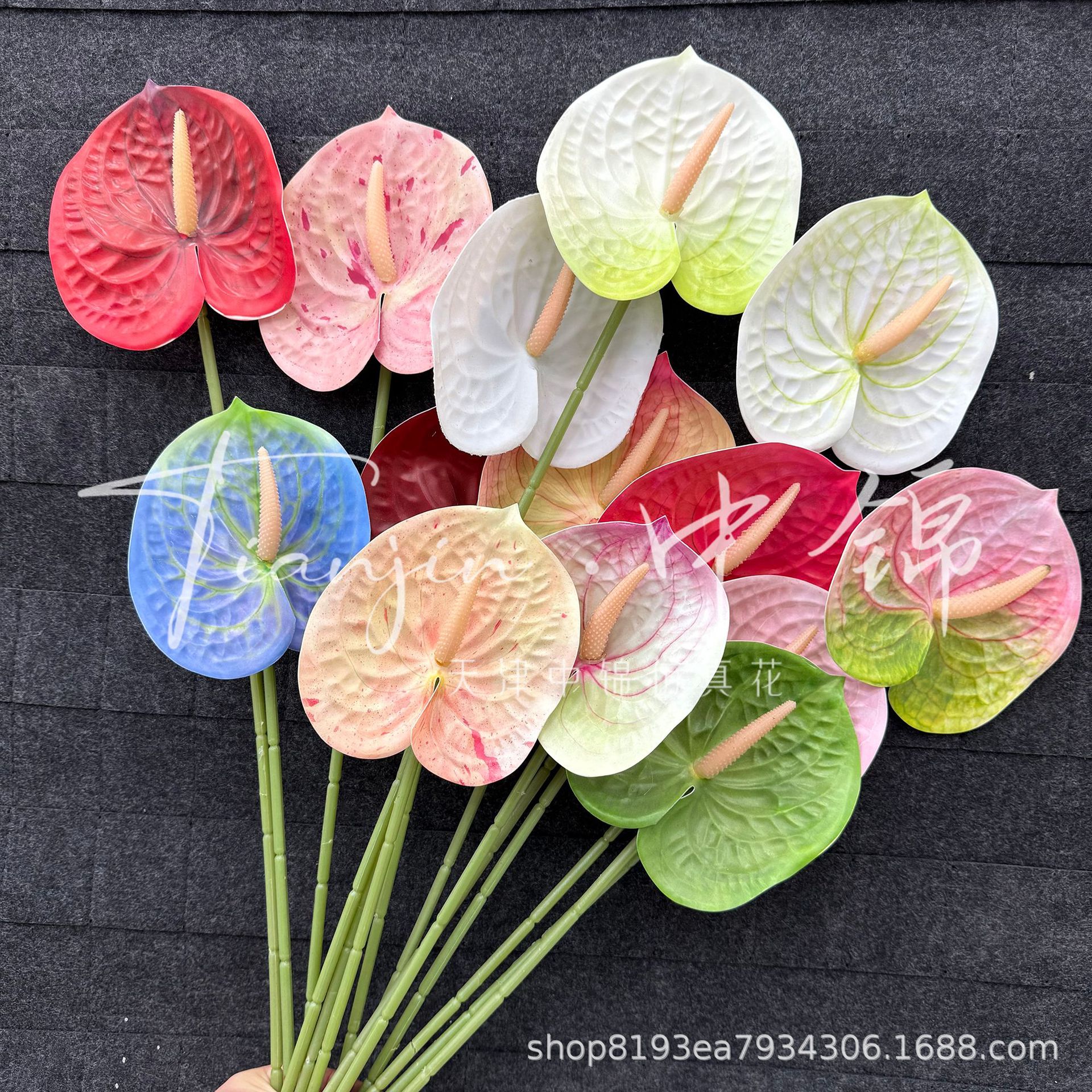 Wedding Plastic Anthurium Fire Crane Palm Artificial Flower Wedding Hall Layout Road Guide Background Flower Arrangement Photography Props