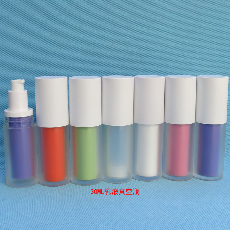 V34紫色牙膏真空精华乳液调色凝胶小紫瓶跨境30ML素颜霜双层内胆