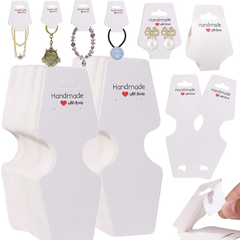 Tarjetas de joyería dobladas tarjetas de cinta adhesiva autoadhesiva tarjeta de elevación de joyería hecha a mano tarjeta de exhibición de explosión transfronteriza en stock