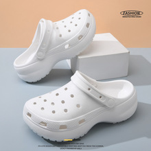 包头洞洞鞋女士夏季厚底增高拖鞋外穿沙滩透气防滑耐磨不臭脚凉拖