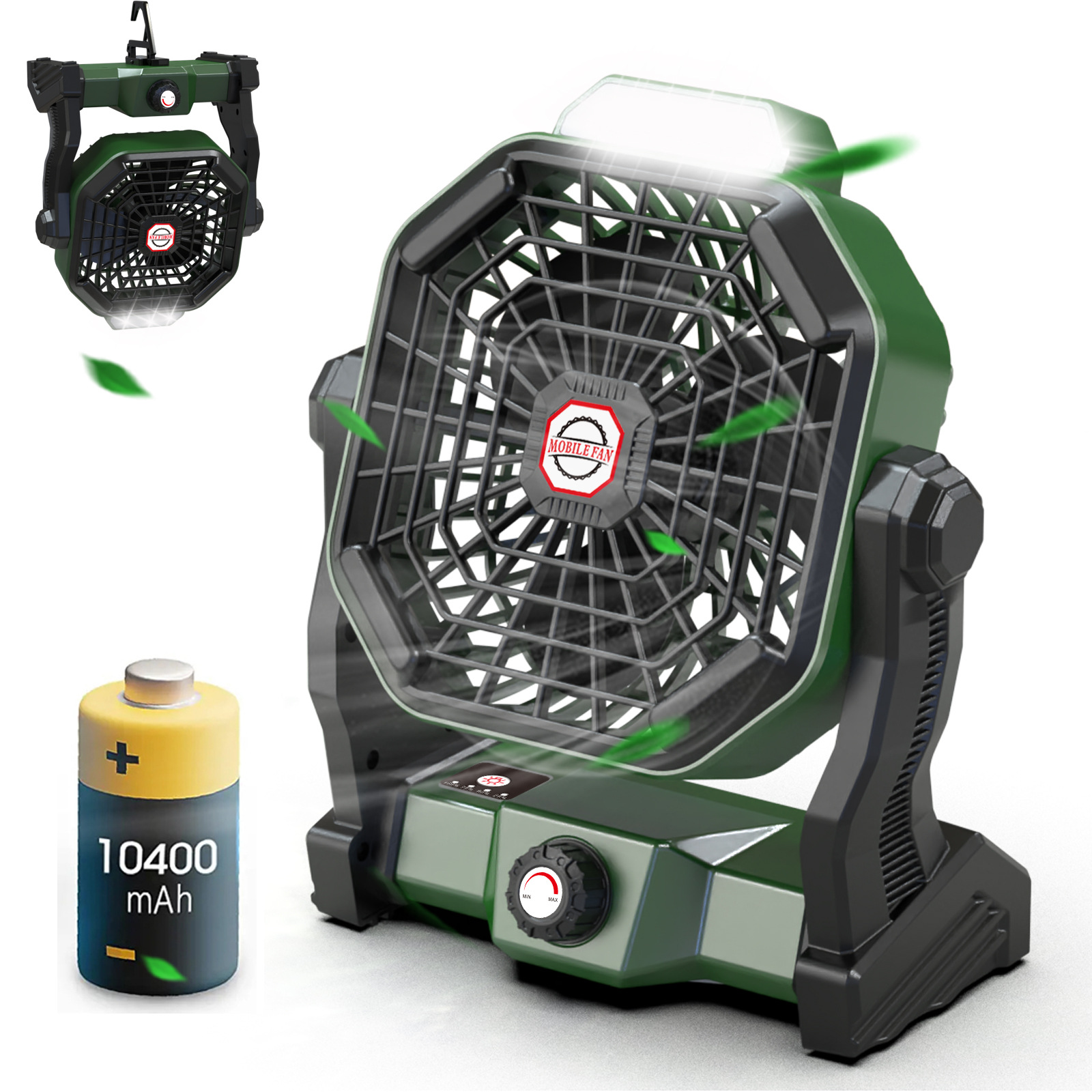 Ventilador Portátil Recargable para Camping 10400mAh para Exteriores image 3