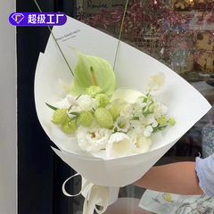 新品157グラム厚手クラフト紙包みタフレ型紙高級感インスタバラブーケ生花包装材