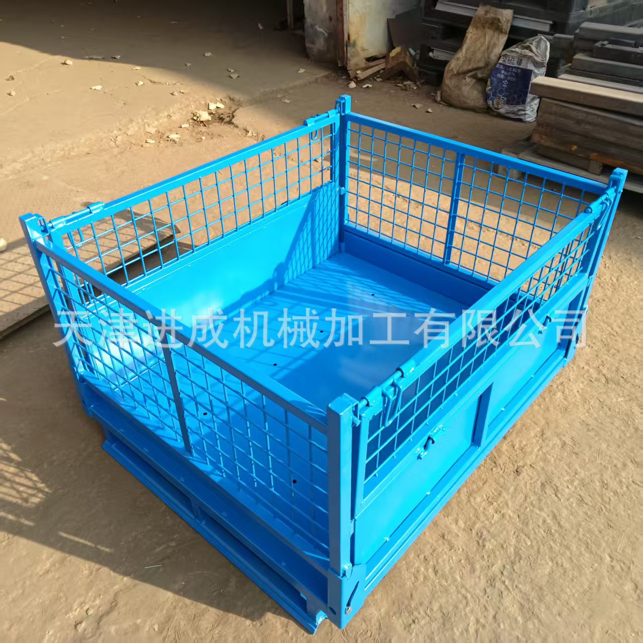 可定制金属周转箱钢料箱铁皮箱重型周转铁箱物流周转箱堆垛铁箱