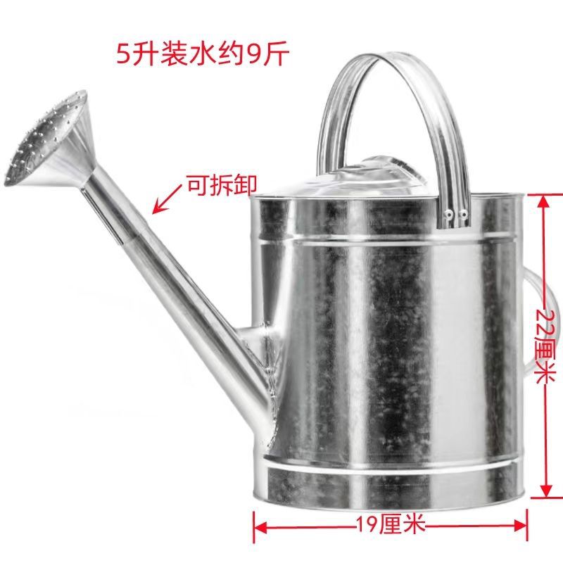 厂家直销加厚镀锌不锈铁皮园艺洒水壶浇花壶农用喷壶大容量浇菜壶