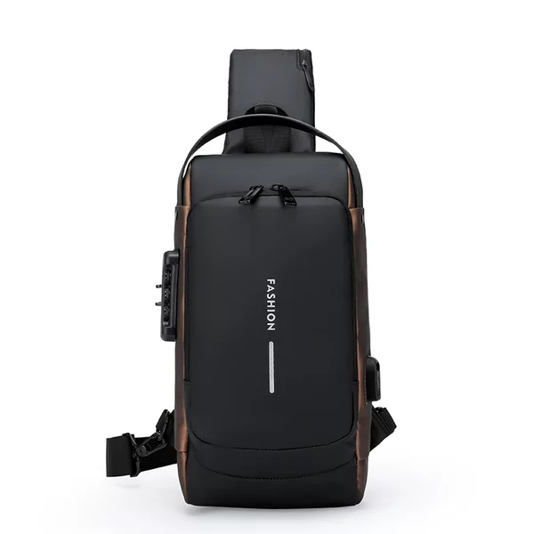 Cross-border fashion multi-function combination lock chest bag anti-theft outdoor leisure diagonal bag men's and women's shoulder bag wholesale