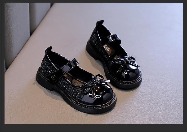 Mädchen Lederschuhe Mit Schleife Für Kinder Elegante Prinzessin_voghion.com
