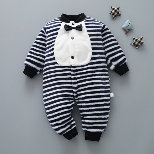 Baby onesie sleepwear set for spring, summer, autumn, winter, thick outerwear for 0-1-2 year old boys and girls, crawling suit for newborns