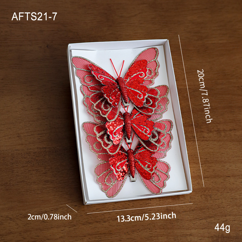 Mariposa roja B / 3 paquetes