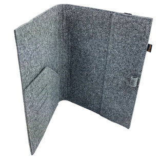 Gray Organizer Manual Cover Homework Handbook Bag Felt Cloth Pouch Sleeve Customizable Book Clothes