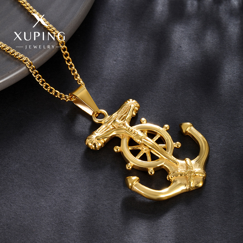 Joyas de Xuping personalidad ancla de barco colgante de acero inoxidable moda hip hop punk accesorios colgante hombre