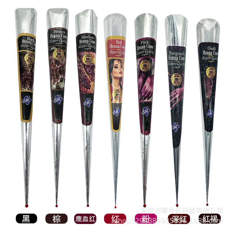 Henna Hand-Painted Paste Indian Tattoo Paste Long-Lasting Waterproof Plant Dyeing Stall Special Temporary Painted Dye Export