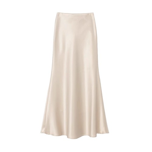 Women's High-Waisted Slimming & Elegant Acid Satin Bandage Mermaid Fish Tail Long Dress for Spring & Summer 2025 with Sheer Effect