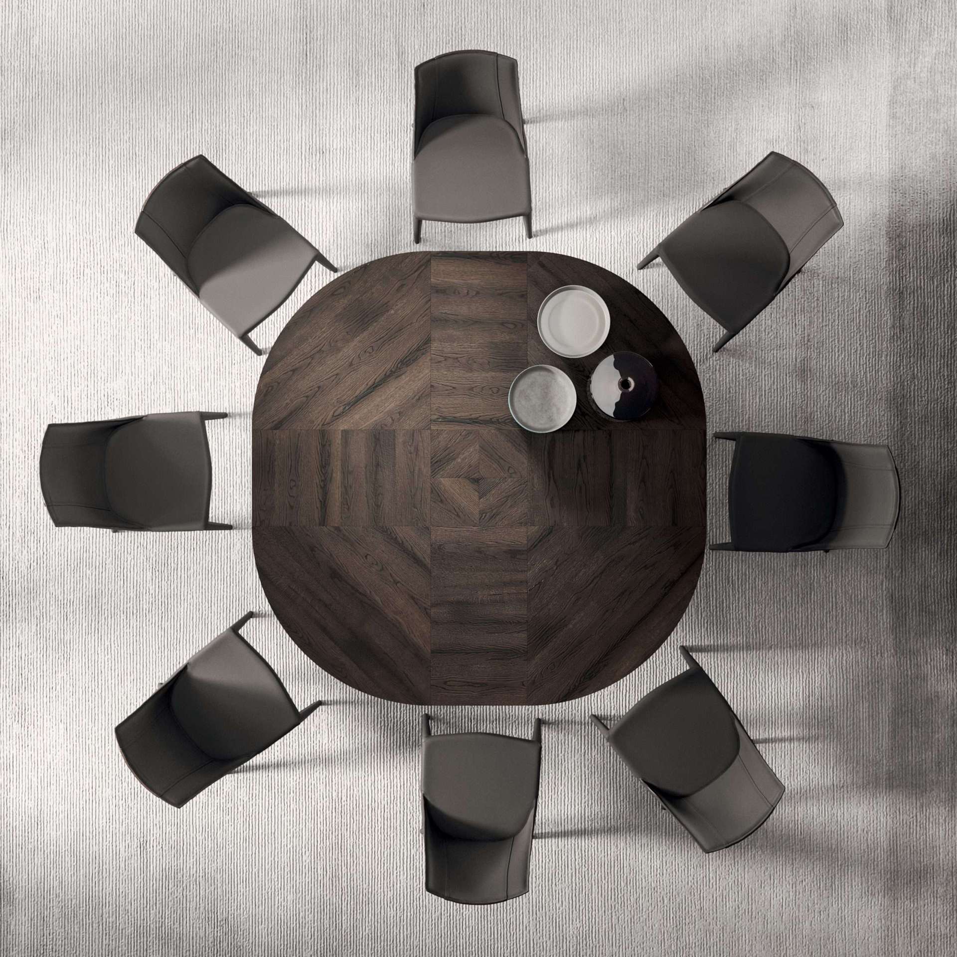 Mesa de comedor telescópica de madera maciza, mesa redonda de comedor de nogal que no ocupa espacio, apartamento pequeño, hogar, plegable multifuncional