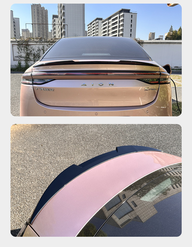 Aion S Plus Rear Wing Aions Tail Modification Fixed Wing Carbon Fiber Punch-Free Rear Wing Non-Destructive Modification