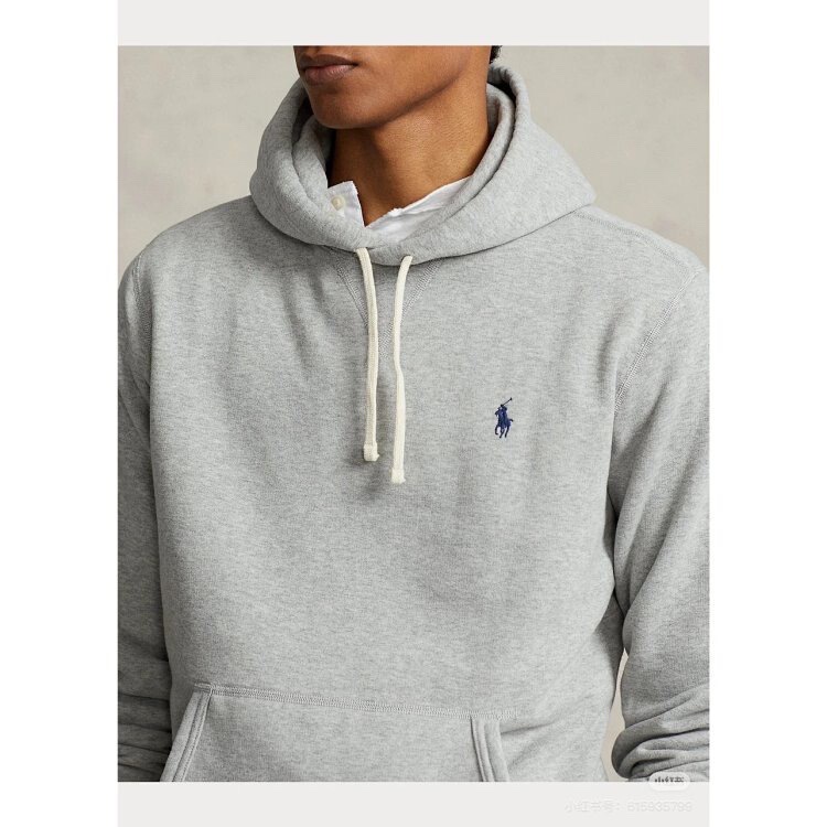 Raff Rl Pullover Polo Sweatshirt Casual Sports Jacket Pony Embroidered Thin Velvet Hoodie Cross-Border Couple Cotton