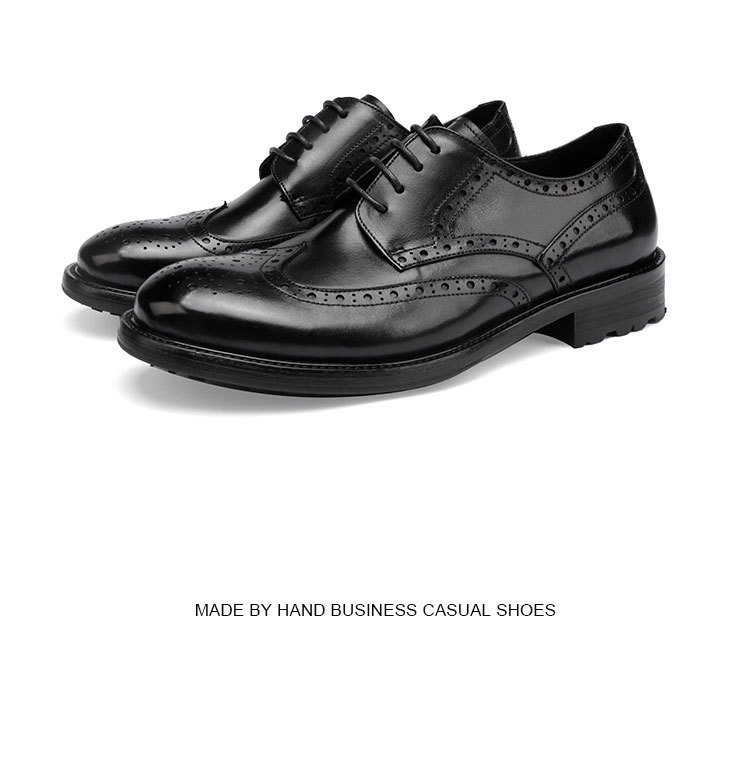Plus-size leather shoes Business dress leather shoes for men British vintage wash horse Leather wedding shoes_vogvips.com