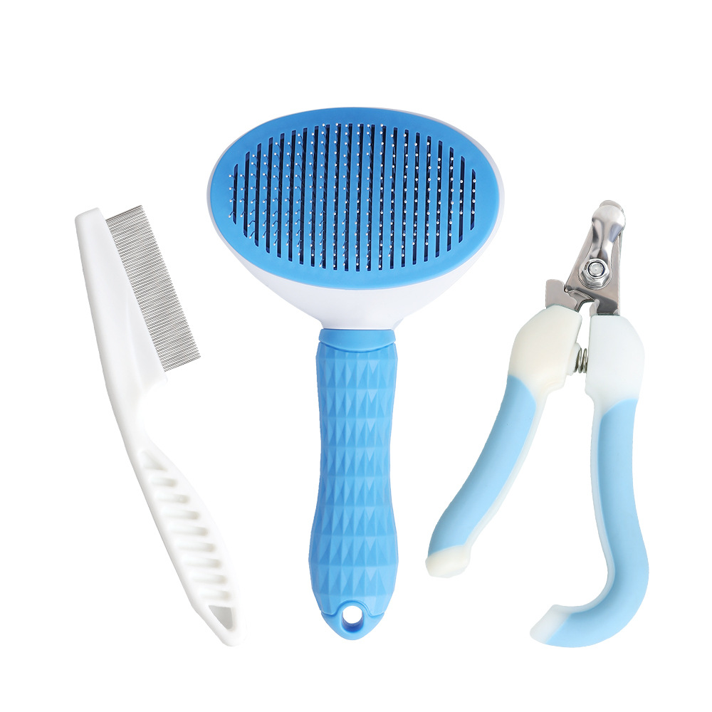 Kit de belleza de mascotas limpio baño masaje peinado limpio peine toalla salto artefacto mágico para gatos y perros