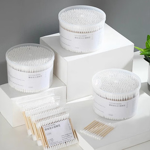 Cotton Swabs, Double-Ended Cotton Swabs for Ear Makeup, Disposable Sanitary Tampons, Small Pointed Ear Scoops, Wooden Swabs and Cotton Wholesale