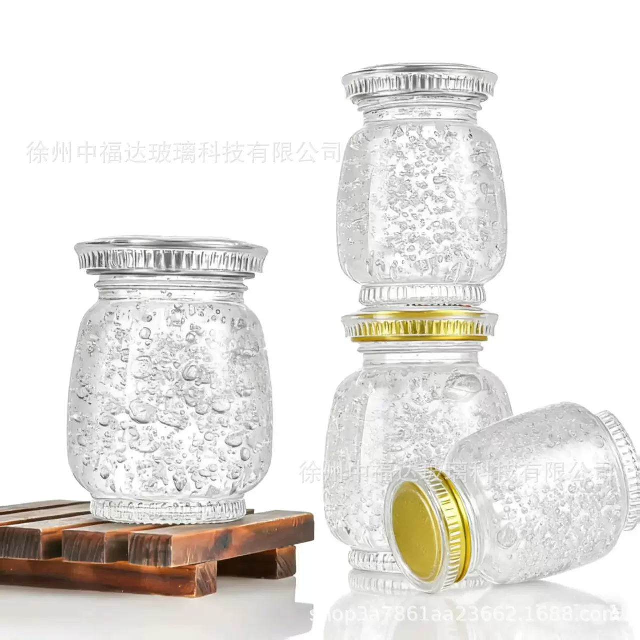 六棱玻璃瓶子密封果酱辣椒酱柠檬膏燕窝分装瓶蜂蜜罐头瓶食级带盖