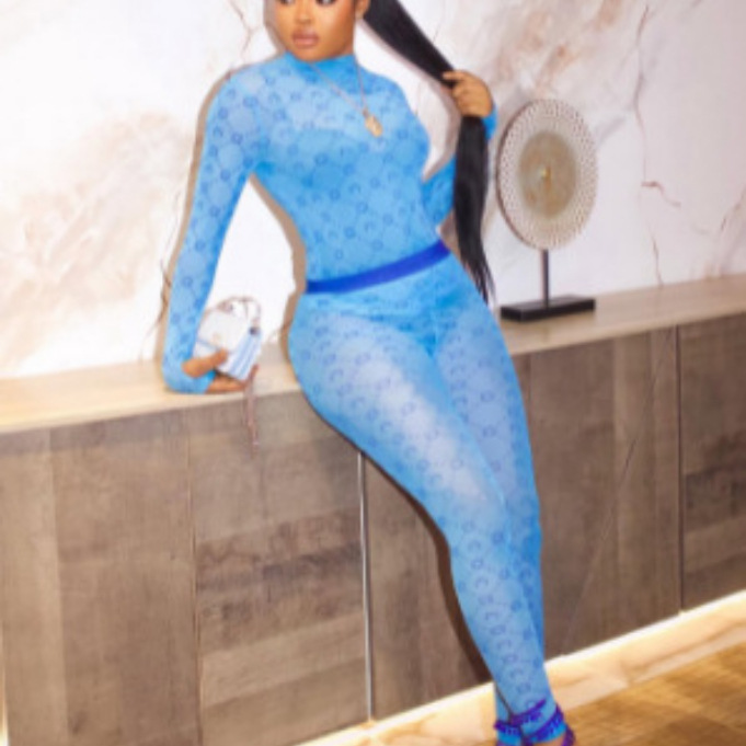 레이크블루 플로킹[팬티스타킹]