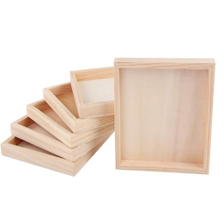 Craft Board Puzzle Block Tray Unfinished Wood Serving Tray for Wedding Home Decor Craft Projects Art Supply