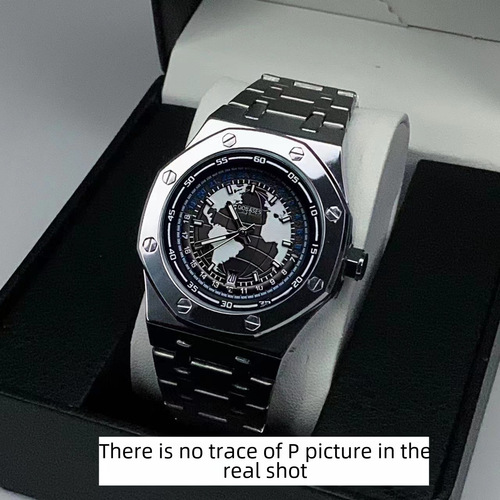 Automatic Double Butterfly Clasp Hollowed Full Screen Night Light Men's Watch with Calendar and Water Resistance, Dropshipping