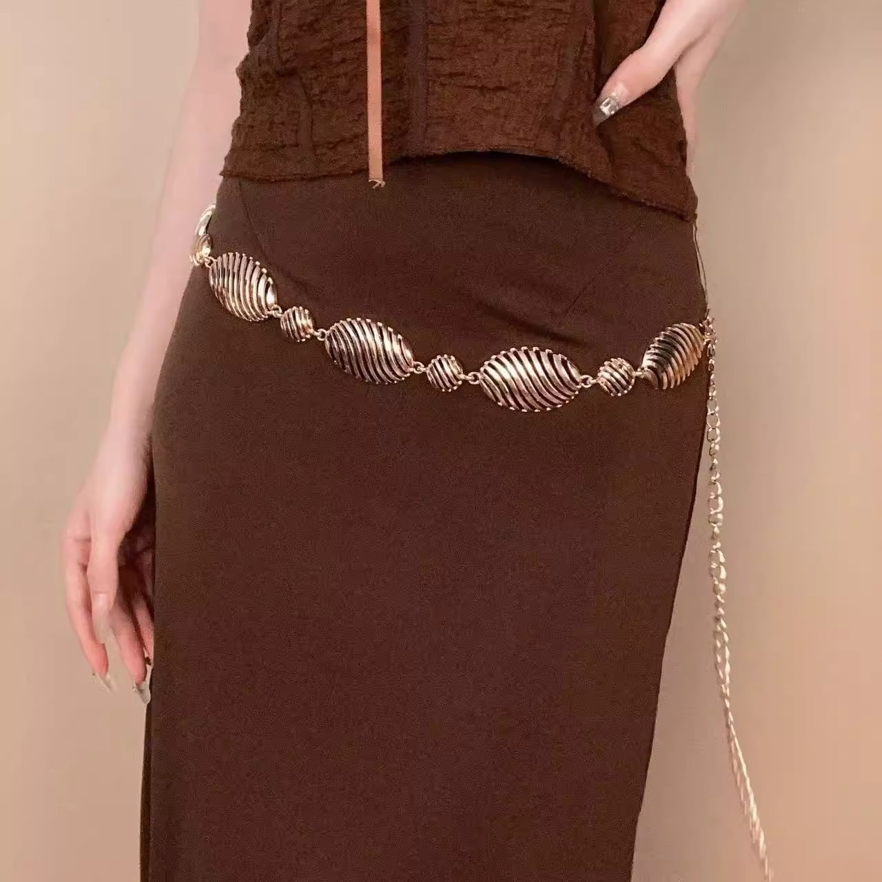 100 % Metall Taille High-End-Gefühl für Kleider Vintage Bohemian Schmetterling Kette Y2K Gürtel Damen Accessoires_voghion.com