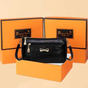 (Wholesale), trend solid color polyurethane bag strap, one-shoulder bag with bow, small bag, genuine leather
