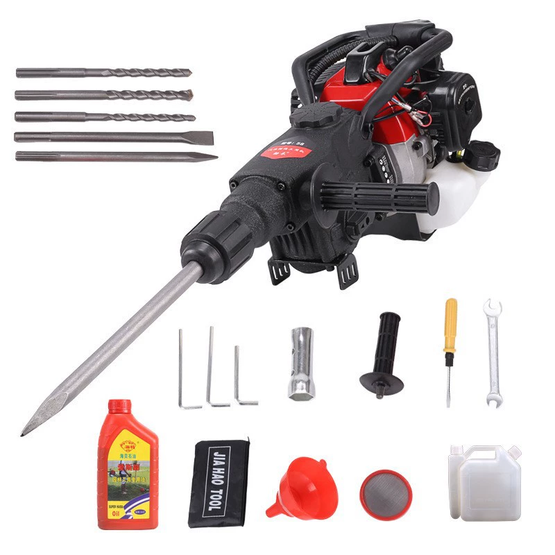 Бензиновый отбойный молоток Jinhe 58, двухтактный, для бурения и демонтажных работ, электрический перфоратор, двигатель для буровой установки