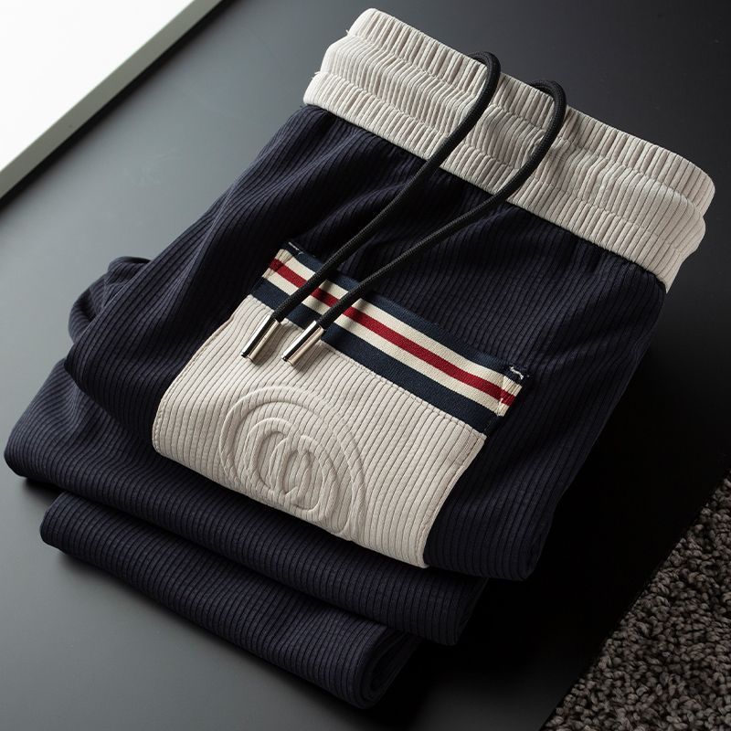 2023 Frühjahr/Sommer bestickte kleine Biene, lässige, trendige Markenmode, vielseitige Schutzhose, enge Sporthose für Herren_voghion.com