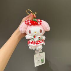 本物のサンリオメロディーストロベリーメロディーかわいいぬいぐるみランドセルペンダント人形キーホルダー人形