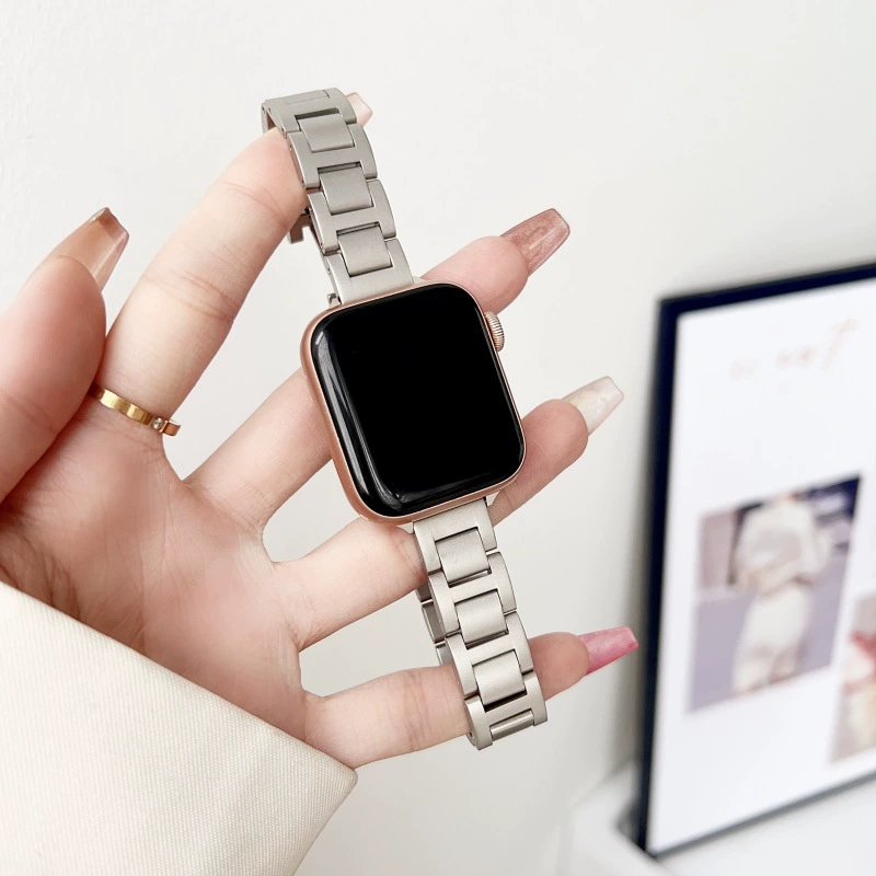 Подходит для Apple Applewatch ремешок Металлический синий шарик бабочка пряжка Простые женские iwatch10 ремешок
