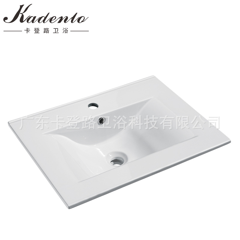 Large-Volume Wholesale E-Type Ceramic Basin with Thin Edges, 46 cm Wide Washbasin, European and American Style