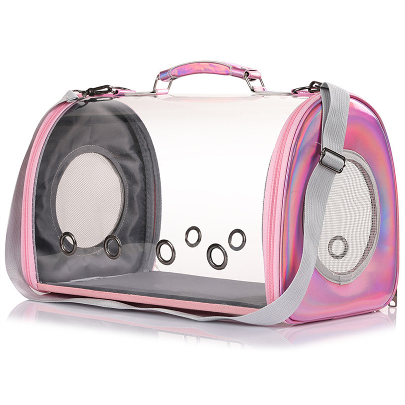 Pet Large Capacity Transparent Single Shoulder Crossbody Universal Dog Backpack Lightweight Breathable Handheld Cat Bag_voghion.com