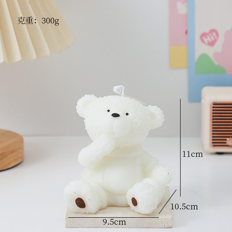 クマの香りのキャンドルコレクションお土産手作りクリエイティブかわいい雰囲気の香りクロスボーダー動物の形のワックス|undefined