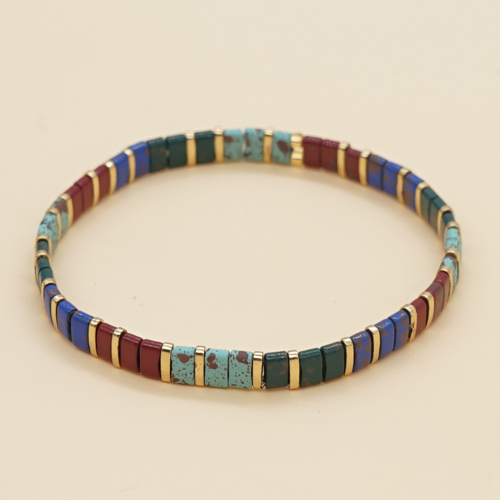 Nihaojewelry Wholesale Jewelry Bohemian Multi-layered Woven Colorful Paint Beaded Bracelet display picture 13