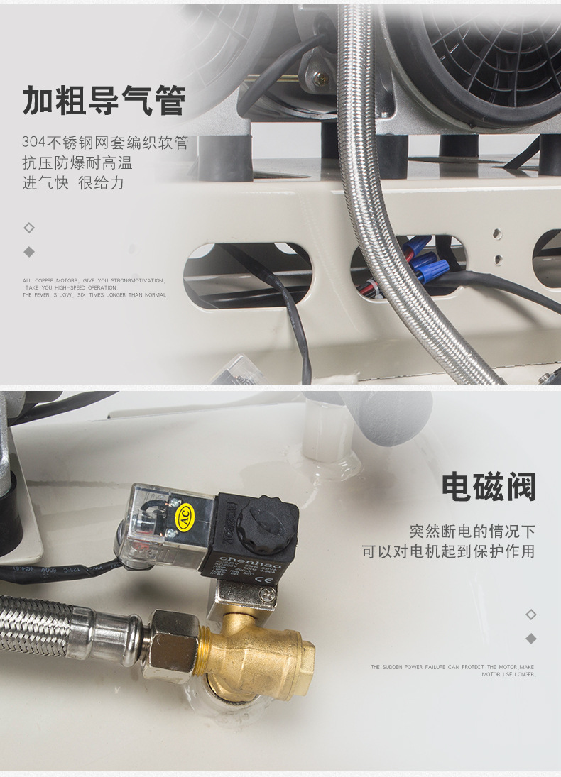 Hurricane Air Compressor Oil-Free Silent High-Pressure Air Pump Woodworking Household Spray Paint Decoration Compressor 220V