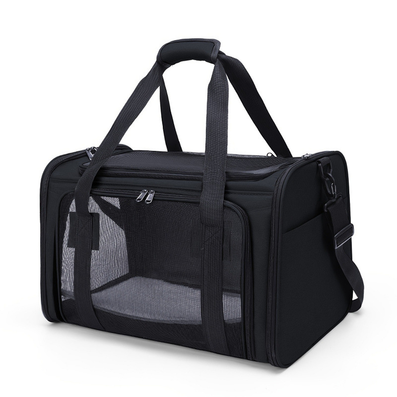 2026 new cross-border ultra-portable pet carrier spacious plush pet…