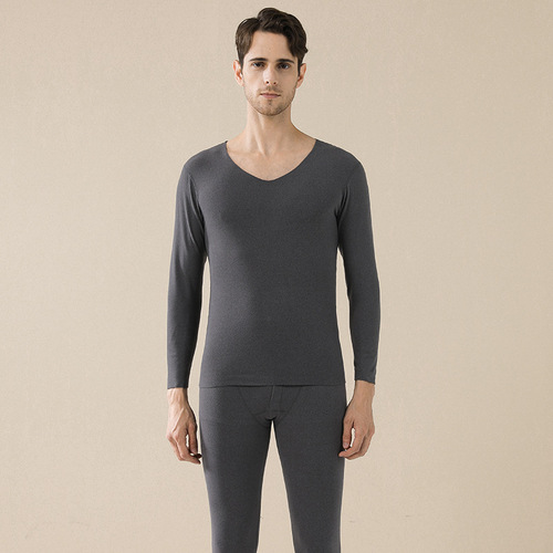  New Thermal Underwear Women's Fried Hair Thermal AB Face Bottoming Shirt Men's Autumn Clothes Autumn Pants Set Wholesale