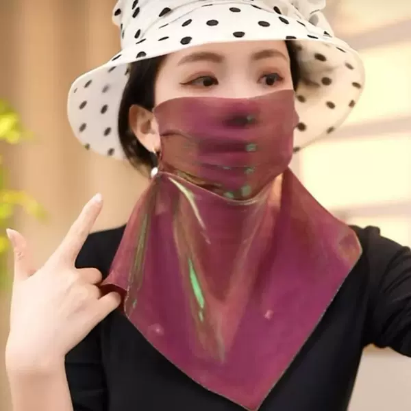 Manufacturer's Ready Stock: Luminous Pearl Magnetic Veil, Summer Sunshade Breathable Scarf, Silk Scarf, Sun Protection Mask, Uv Protection