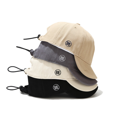 New versatile spring and autumn embroidery text fashion unisex duckbill hat with adjustable sunshade, pure color women's baseball hat