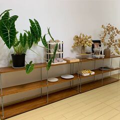 Xiaohongshu diy 同じスタイルの収納ラック無垢材リビングルームバルコニー多層収納ラックキッチンアンティークスタイル本棚フラワーラック
