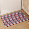 60x90 cotton wire woven ground pad color strip multi -color breathable simple entry door pad foot pad house pad